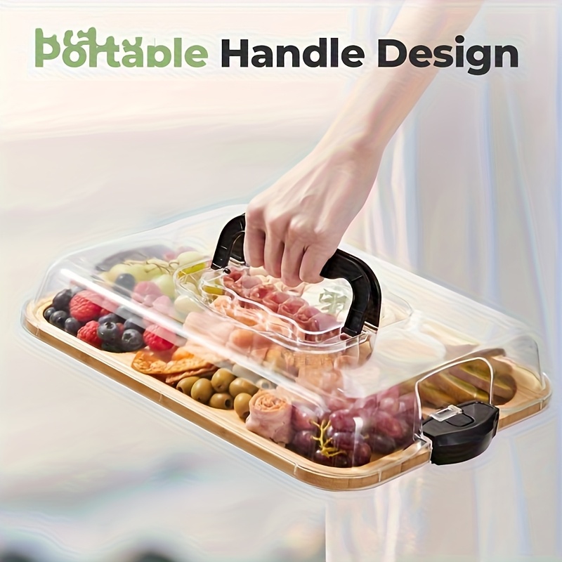 Bamboo Cutting Board - Tagliere in bambù con coperchio Vassoio