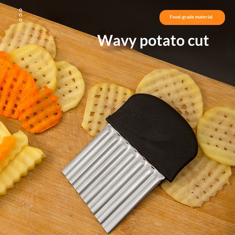 Kitchen Gadgets Useful - Tagliapatatine Ondulate in Acciaio Inossidabile, Affettatrice