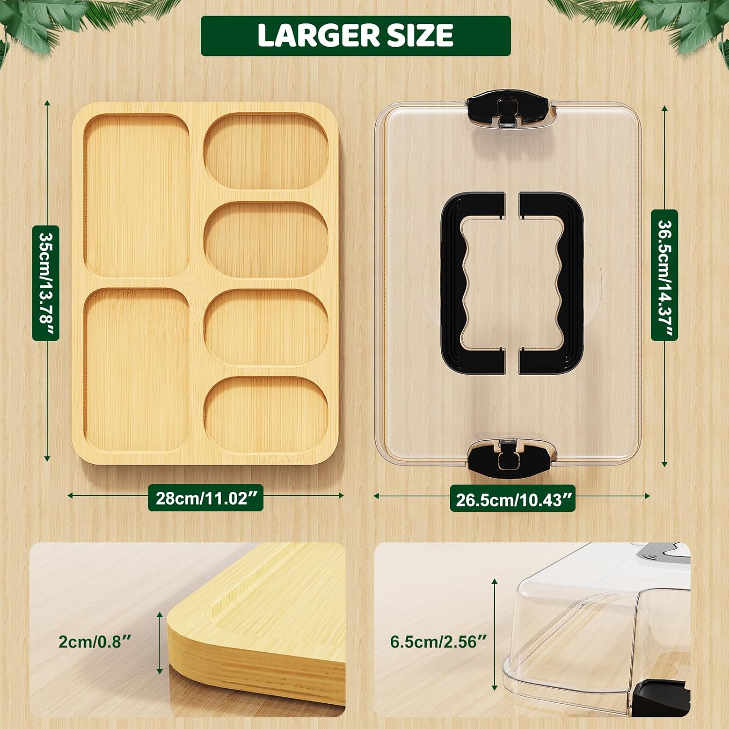 Vassoio da portata coperto per - Bamboo Cutting Board recensione e prezzo