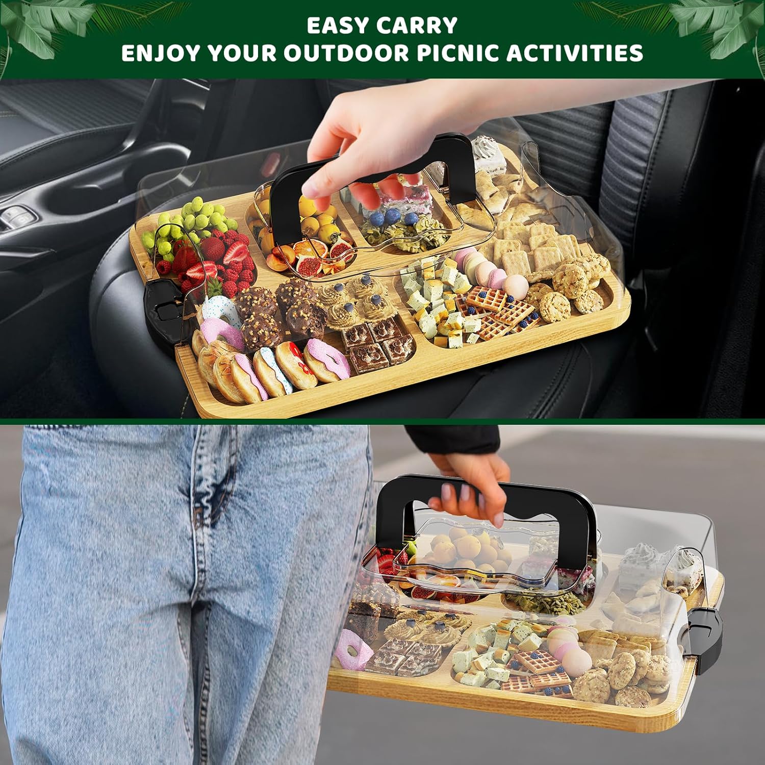 Vassoio da portata coperto per - Bamboo Cutting Board recensione e prezzo