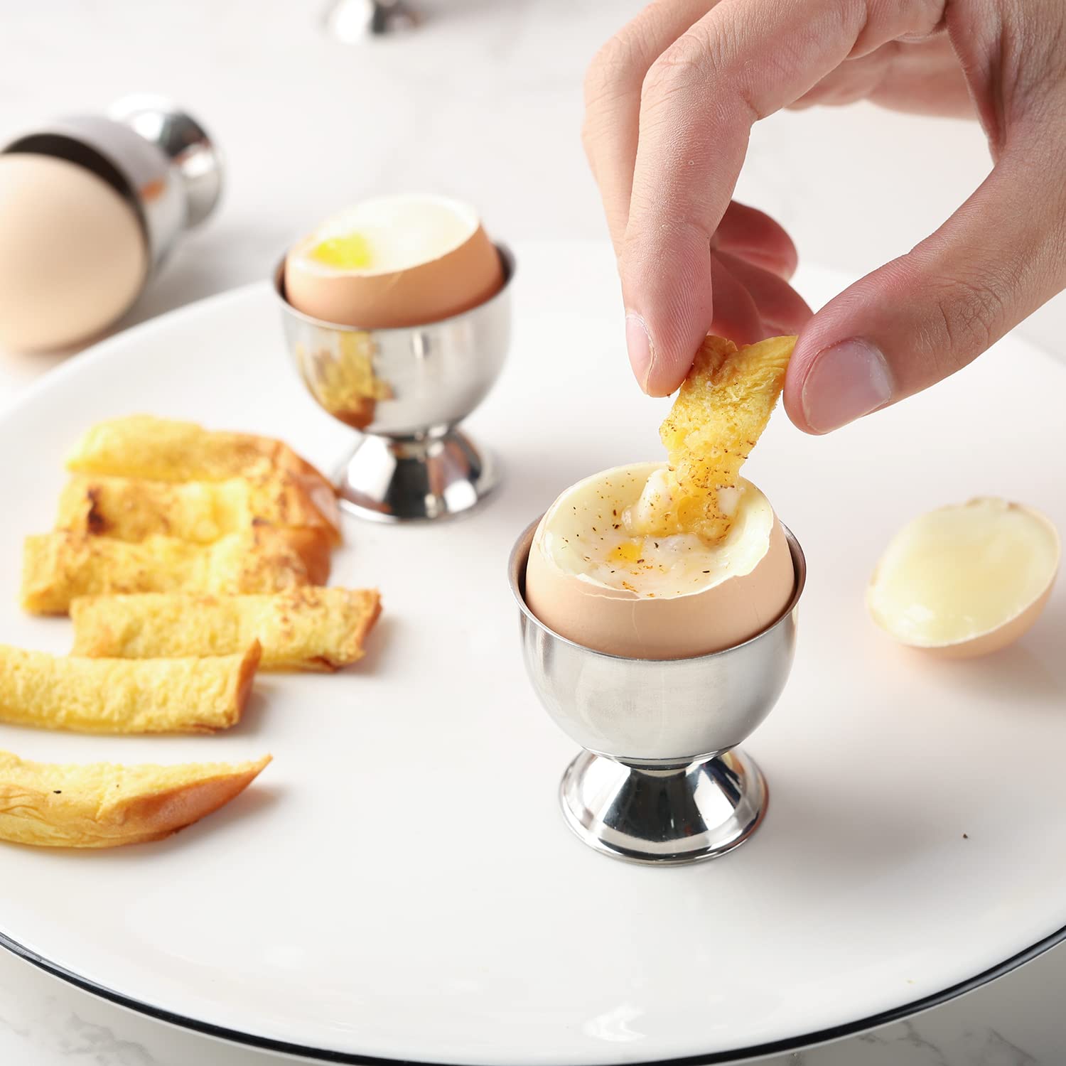 Set di tazze per uova in accia - Kitchen Gadgets To Gift recensione e prezzo